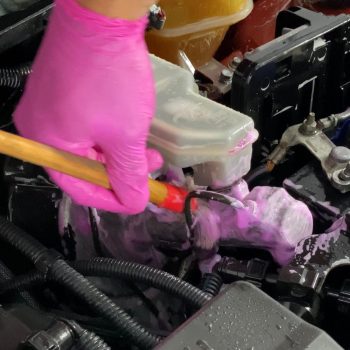 lavagem de motor de carro